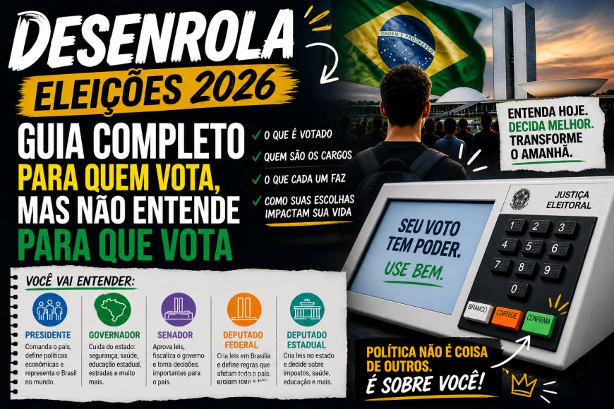 Eleições 2026: guia completo para quem vota, mas não entende para que vota