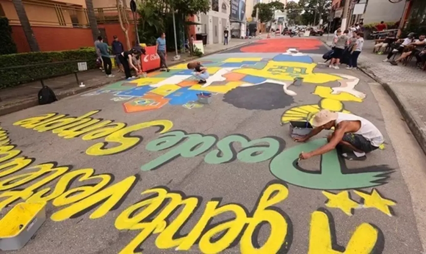 Campo Grande receberá pintura temática em homenagem ao tetracampeonato da Seleção Brasileira