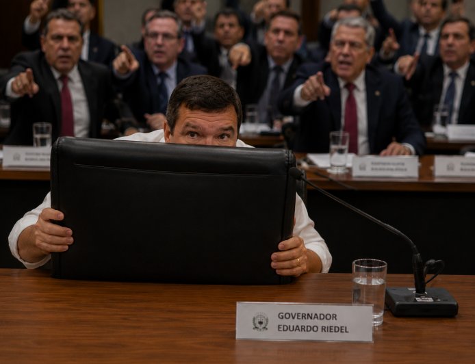 Governador Riedel não conversa com deputados, dizem bastidores. Oposição de olho no descontentamento na ALMS.